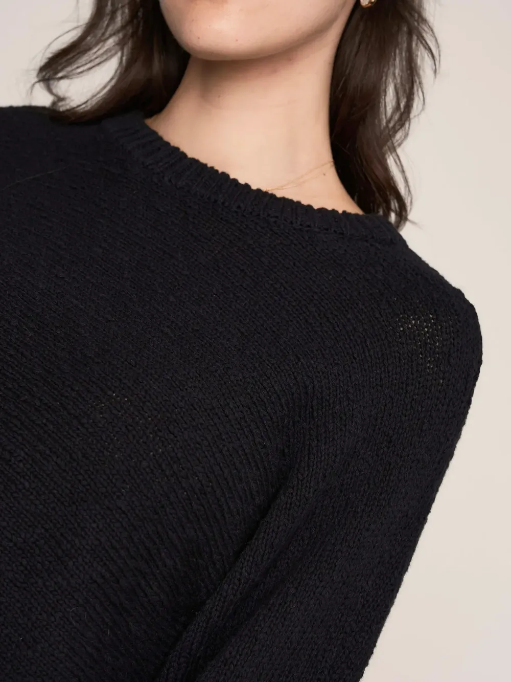Black Cropped Sweater