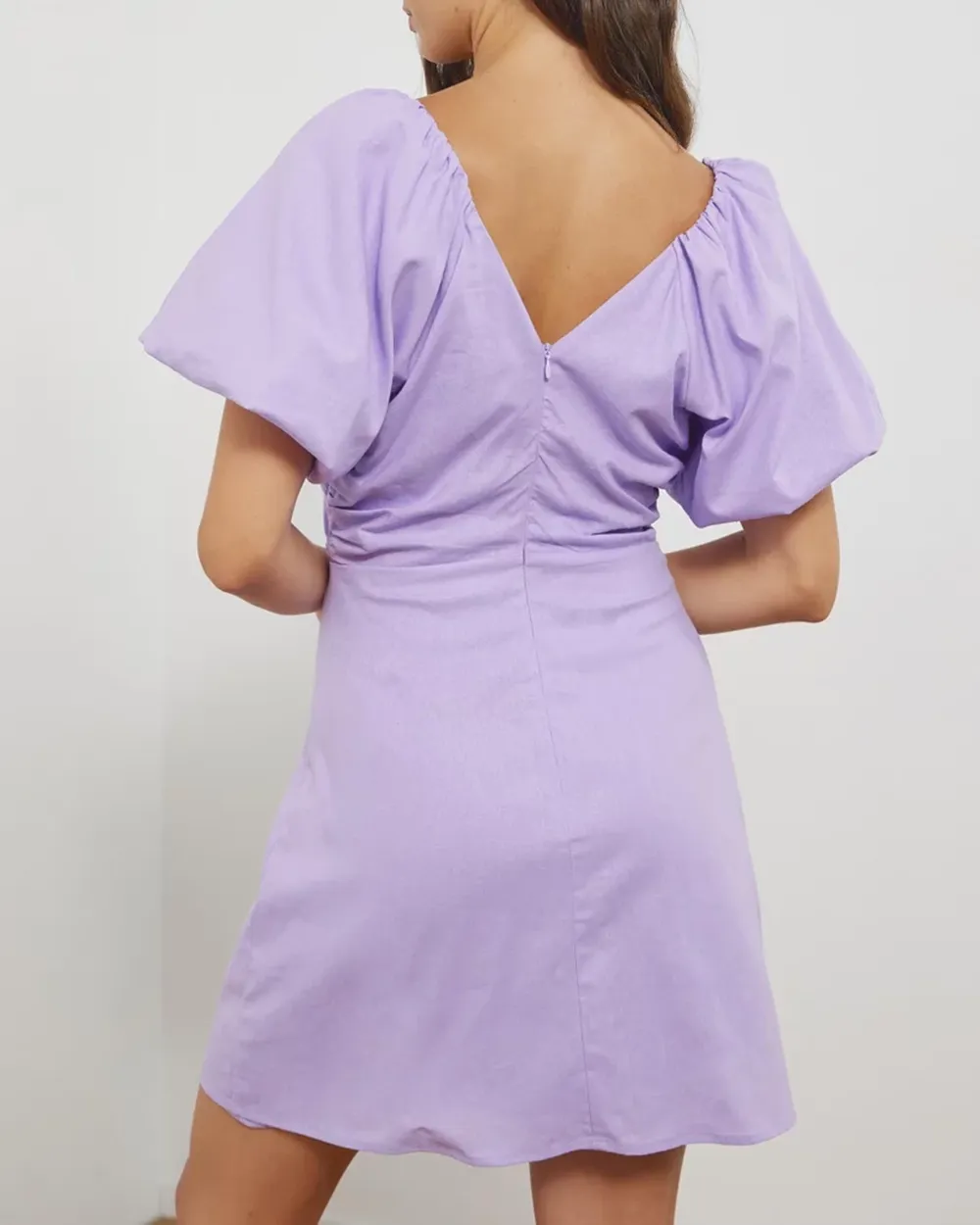 Holiday Style Linen Blend Mini Dress