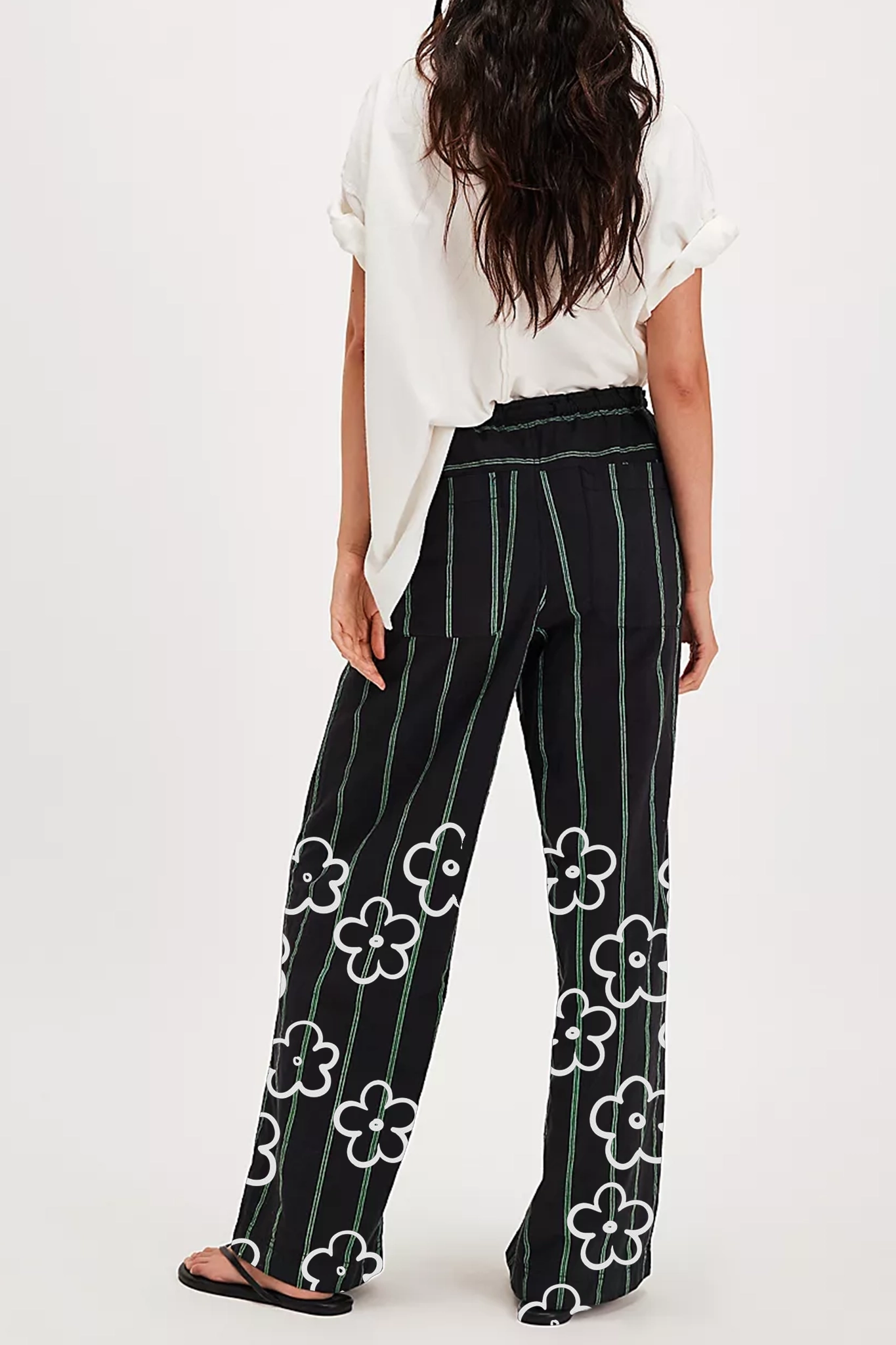 Striped Wide Leg Pants
