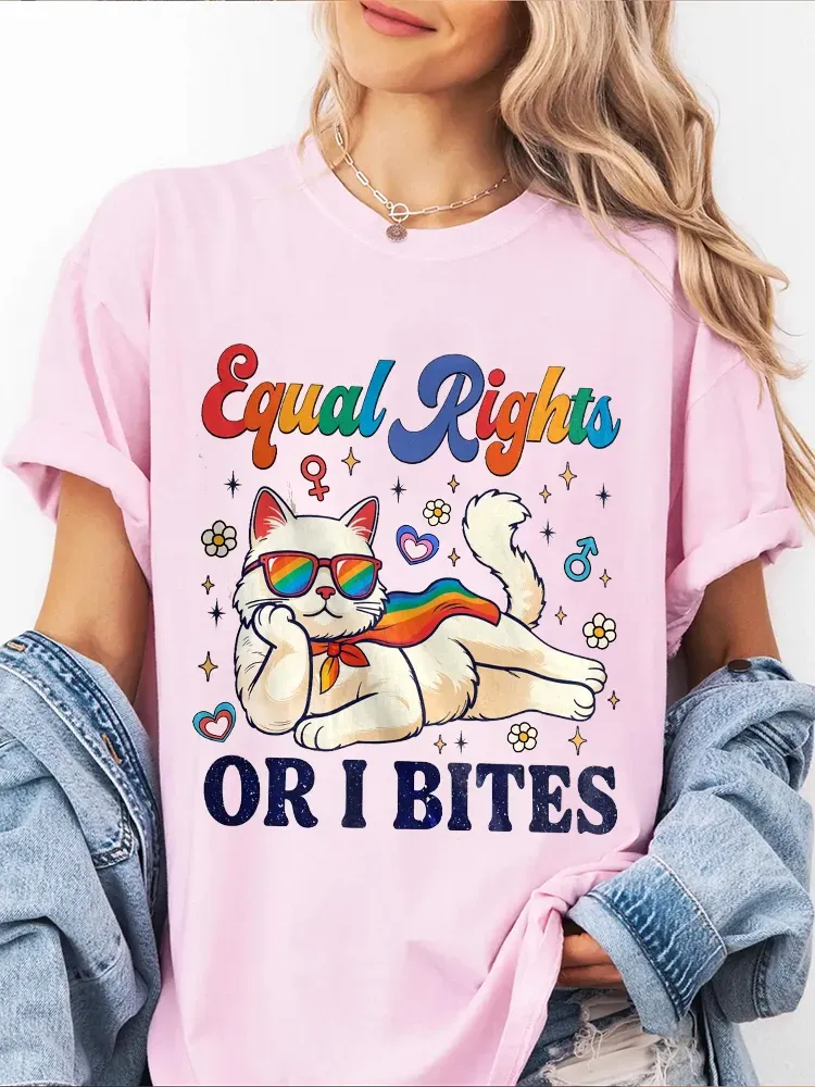 Women'S Equality Right Or I Bites Round-Neck Short Sleeve T-Shirt