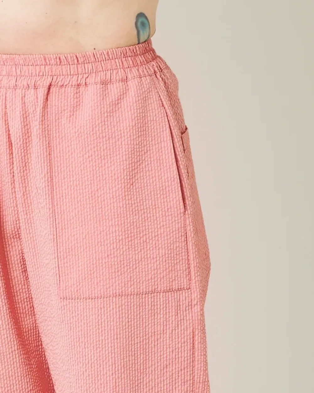 CORAL SEERSUCKER TROUSERS