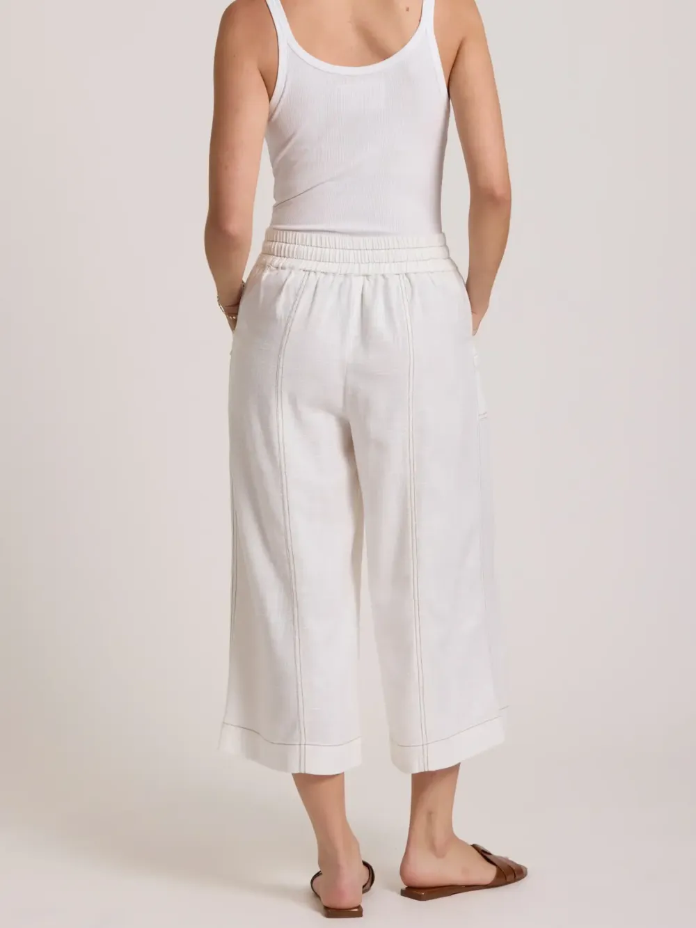 Elementary Sunrise Linen Crop Pant