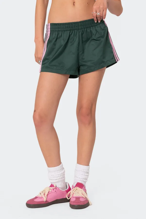 Deep Green Nylon Shorts