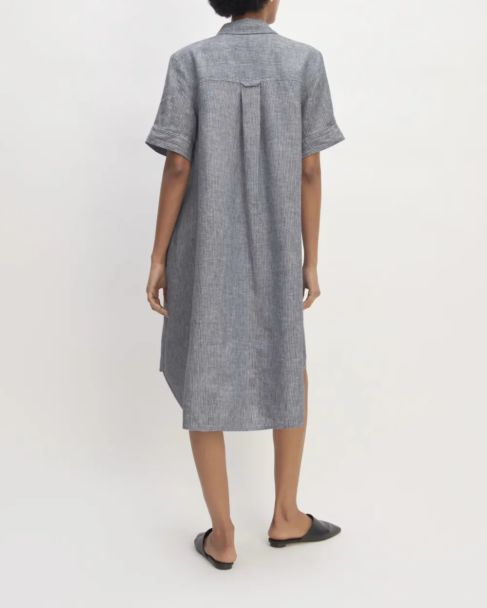 Short Sleeve Dress in Linen
