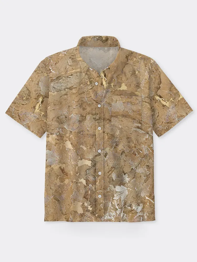 Natural Vegetation Printing Button Up Shirt