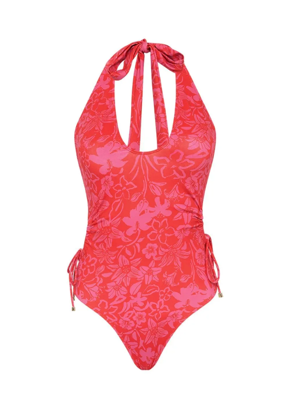 Halter Neck Floral Print Swim
