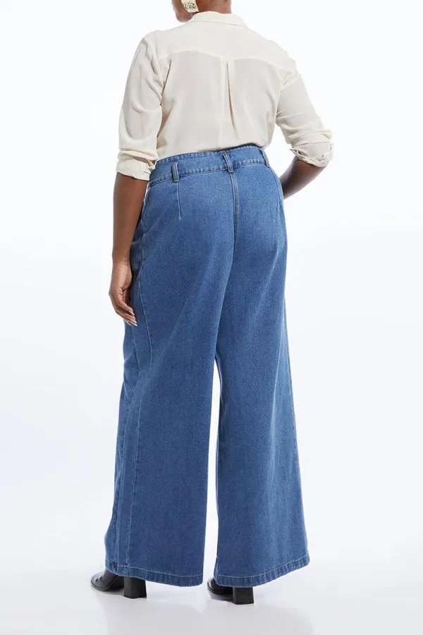 Denim Wide Leg Trousers