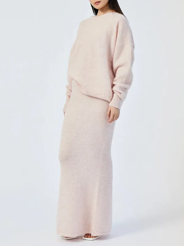 Asymmetrical Hem Soft Knit Jumper