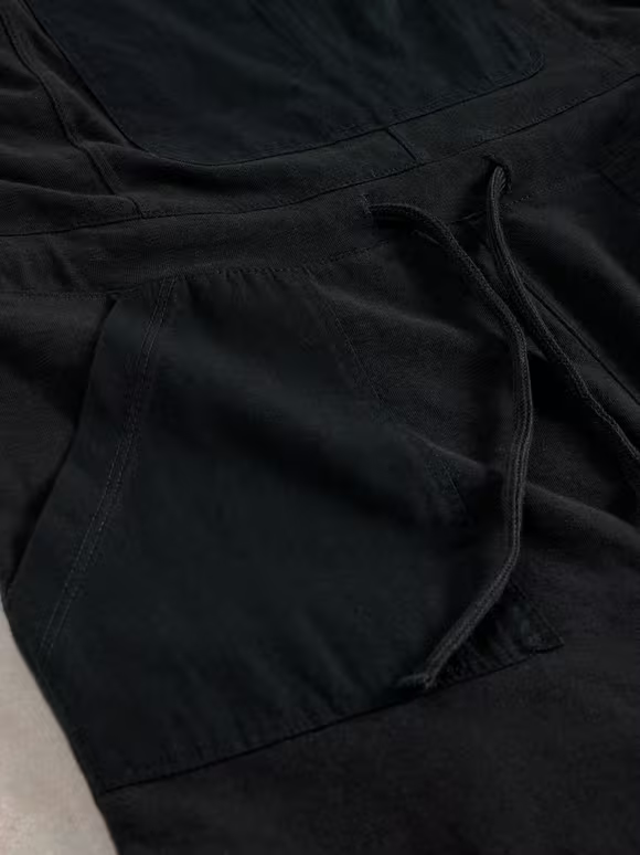 Jersey Dungaree In Pure Black