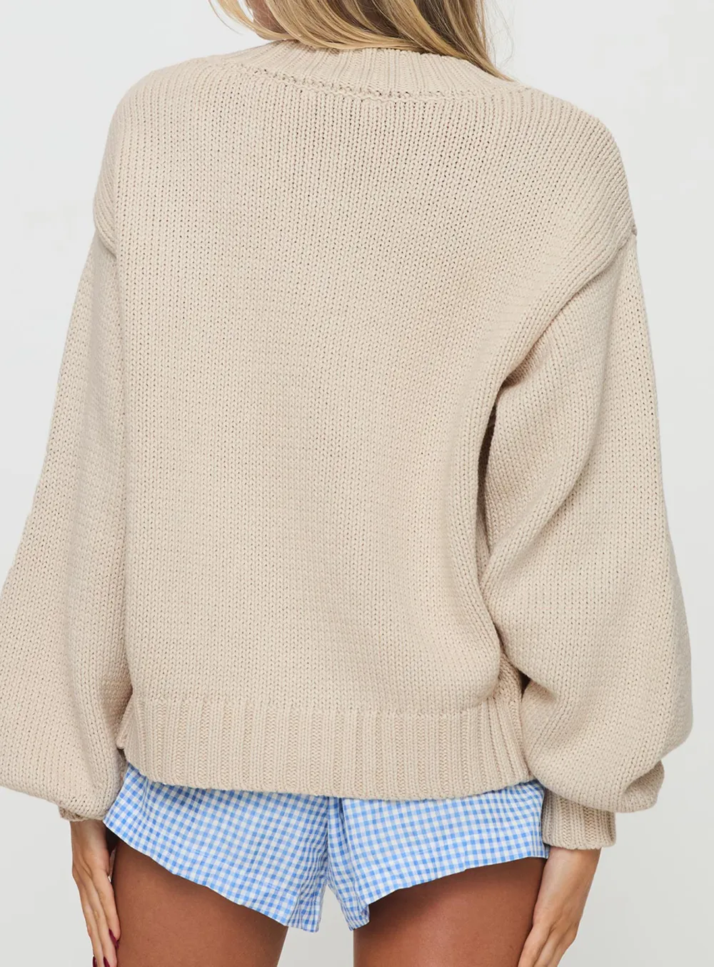 Ribbed Cardigan Cream