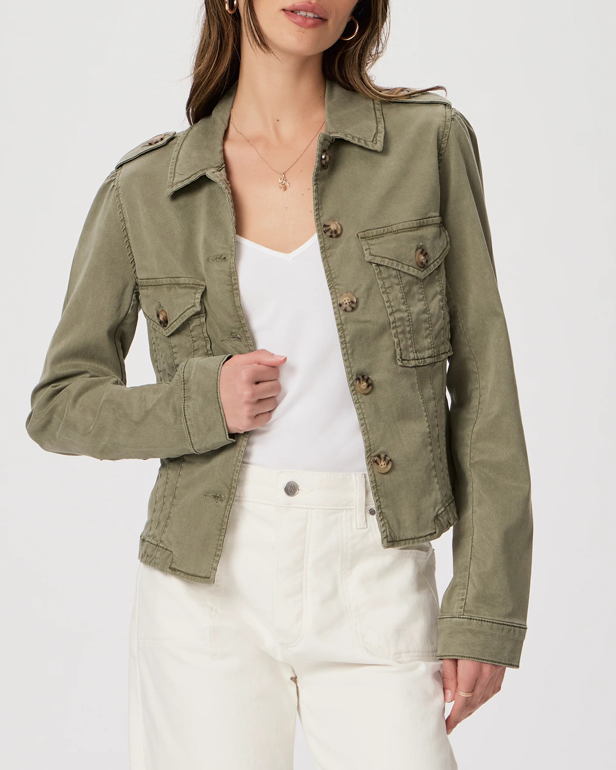 Olive Green Military Inspired Jacket