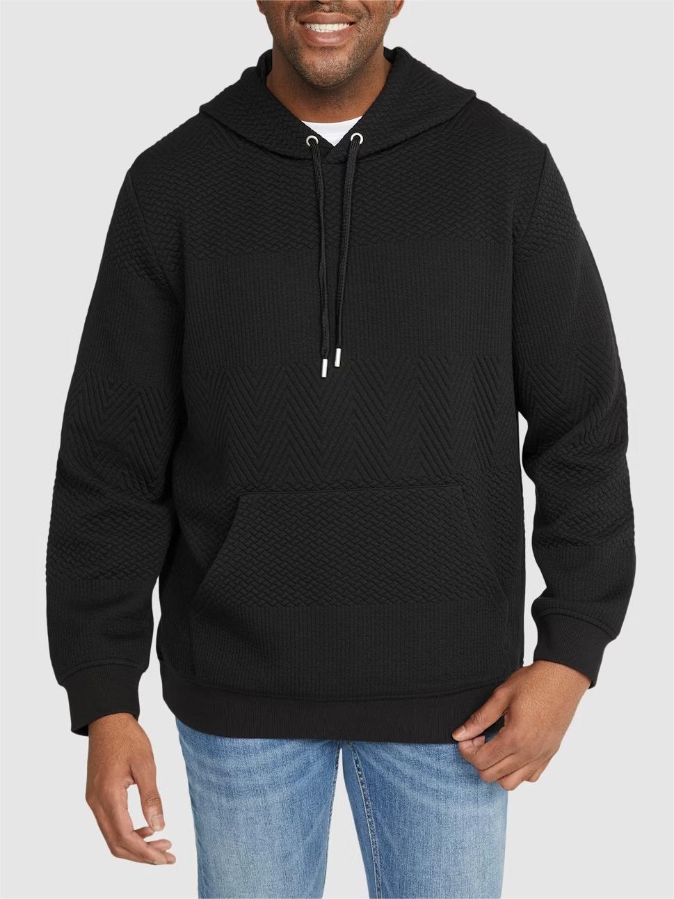BLACK BRADLEY JACQUARD HOODIE