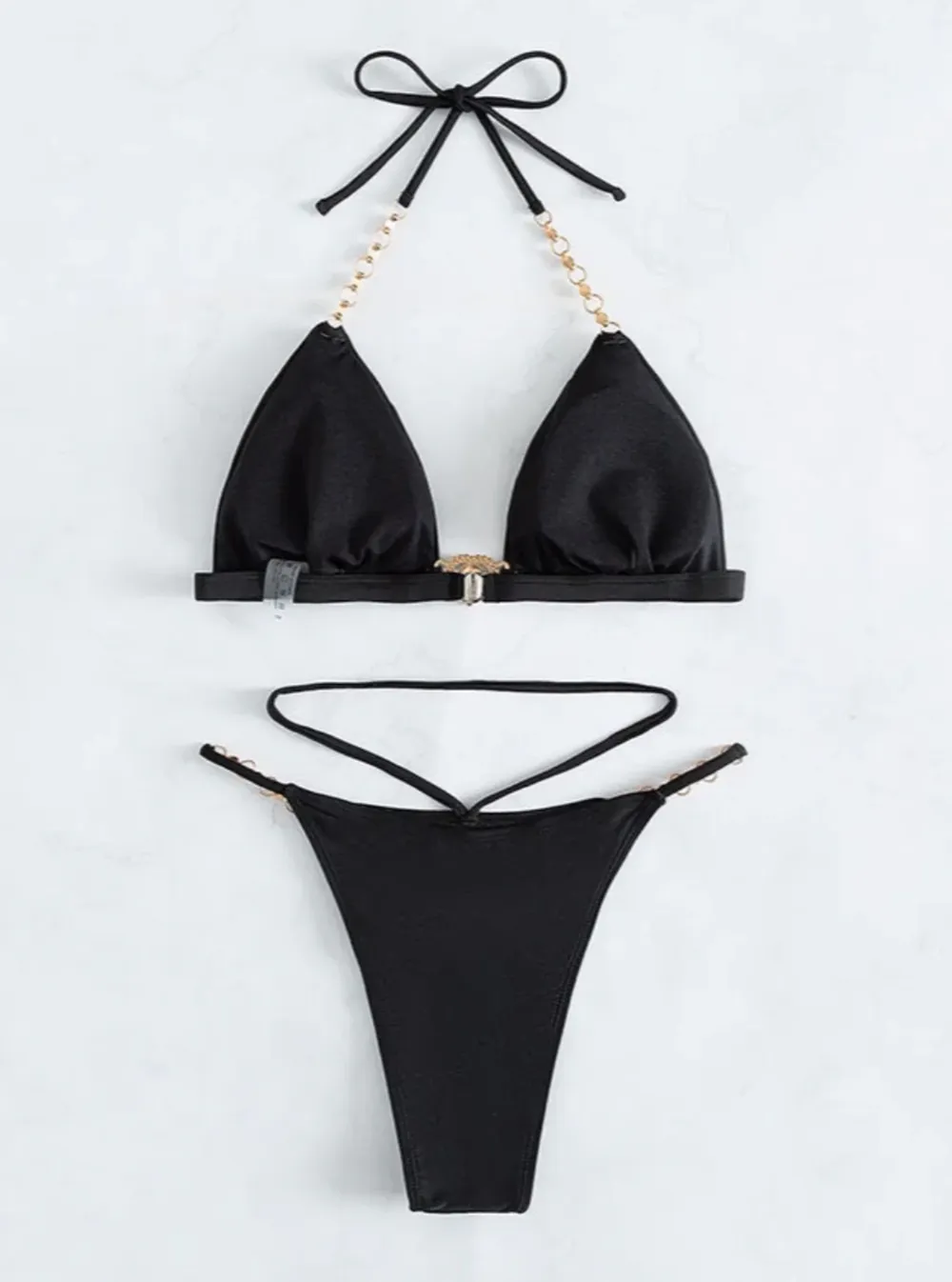 Metallic Diamond Chain Beach Bikini