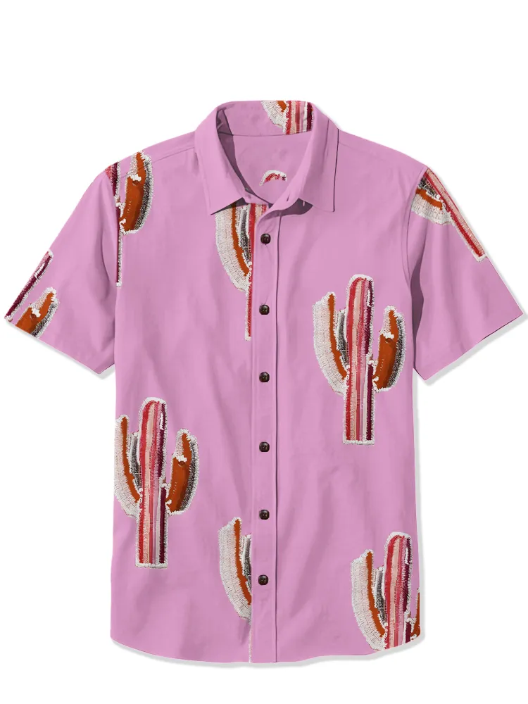 Arizona Art Pink Felt Cactus Shirt