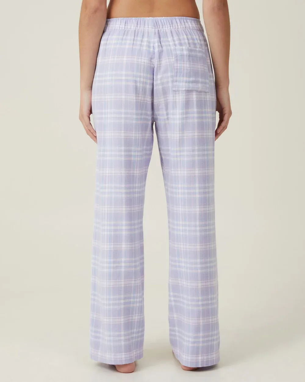 Flannel Lattice Elasticised Waist Pants