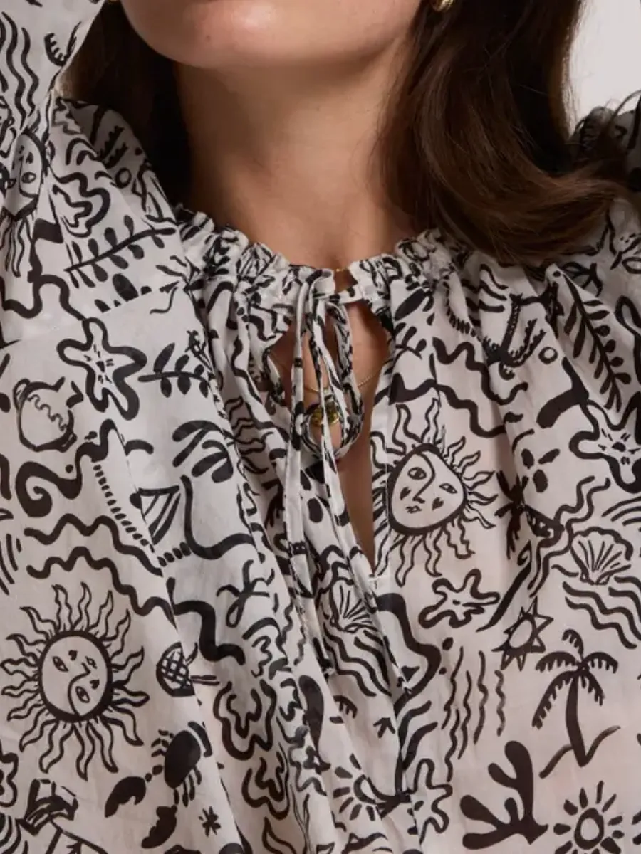 Daffodil Tie Front Blouse