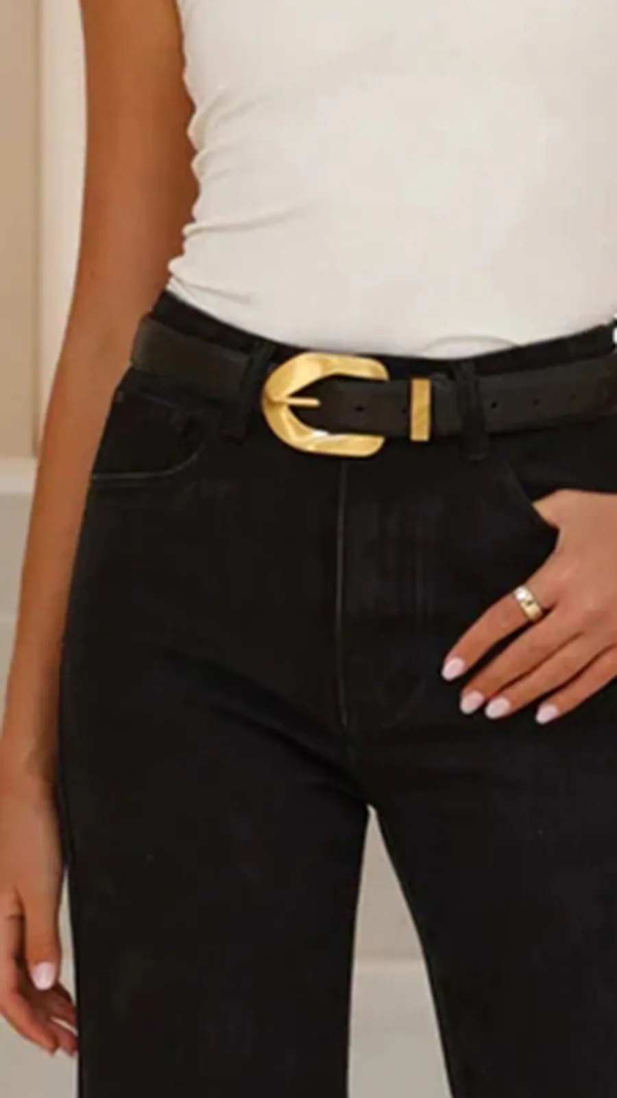 Distressed Hemline Jeans