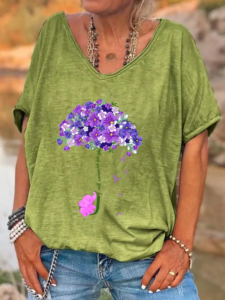 Women'S I Will Remember For You V-Neck Short-Sleeved T-Shirt