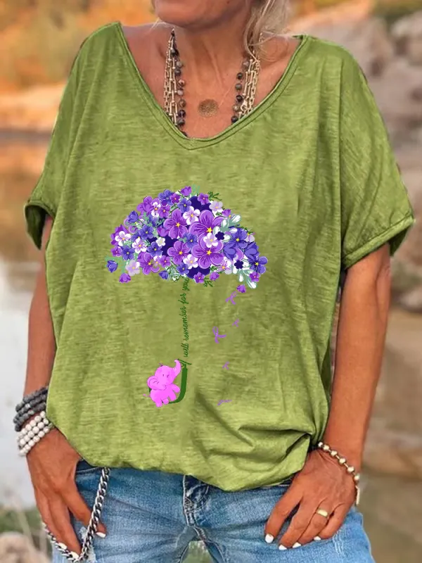 Women'S I Will Remember For You V-Neck Short-Sleeved T-Shirt