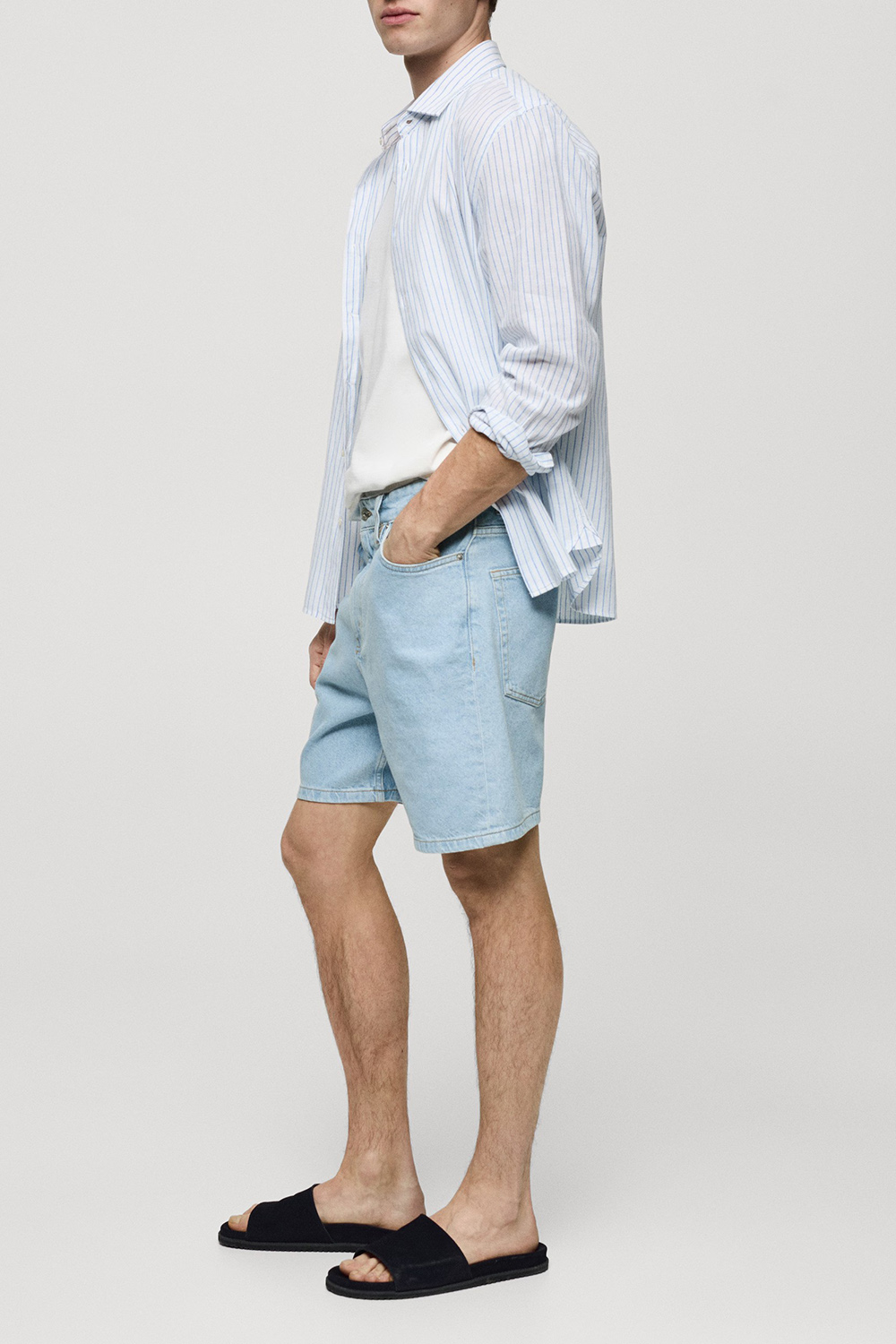 Non-Stretch Denim Shorts