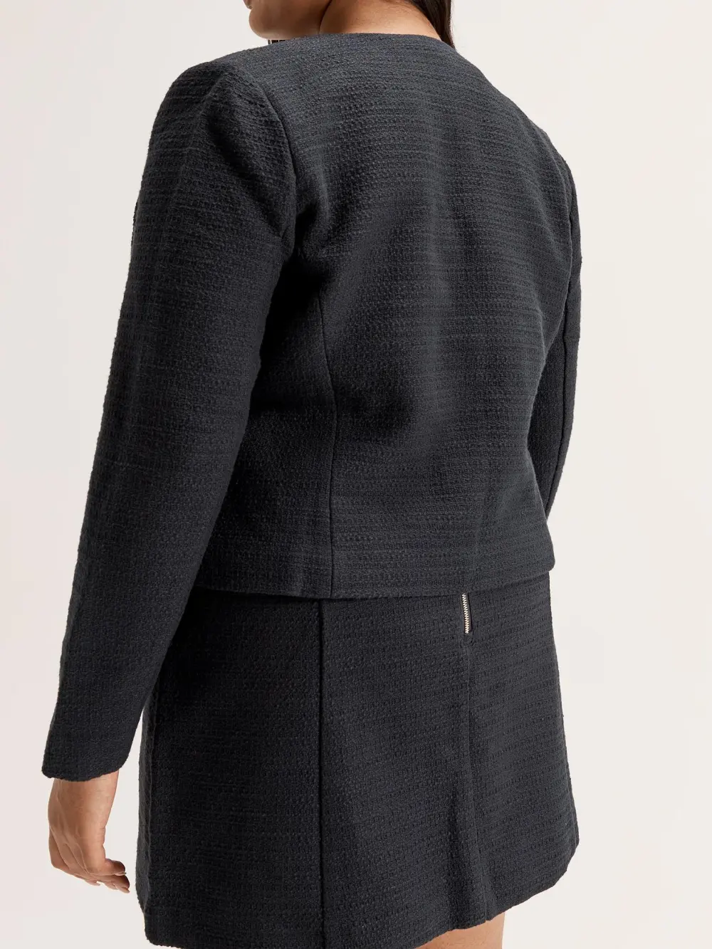 V Neck Tweed Jackets