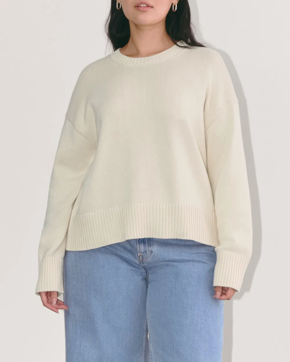 White Sweater in Everyday Cotton