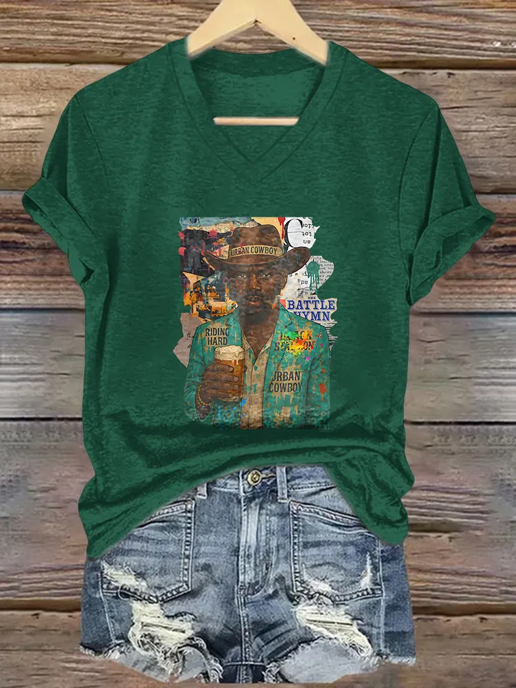 Women'S Battle Hymn V-Neck Short-Sleeved T-Shirt