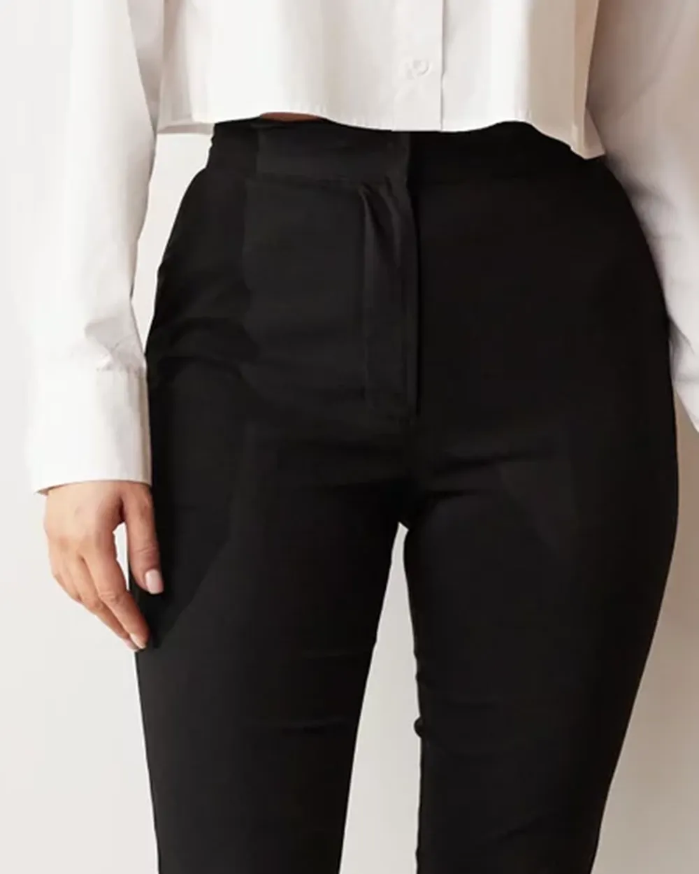 High Waisted Slim Leg Pants