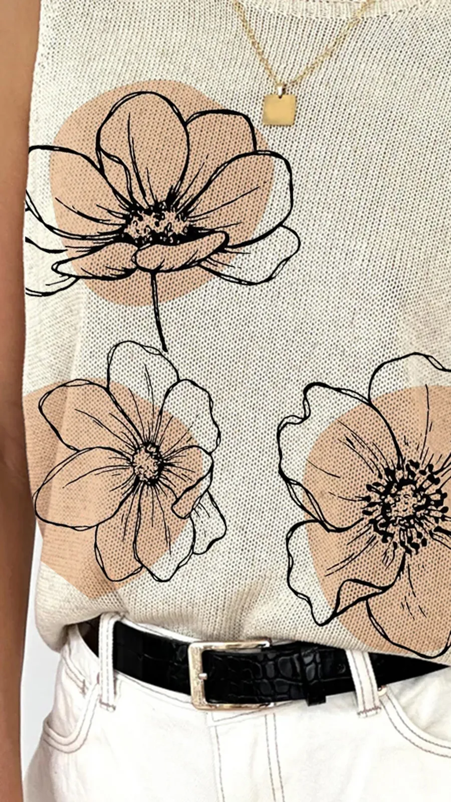 Knitted Simple Sleeveless Top