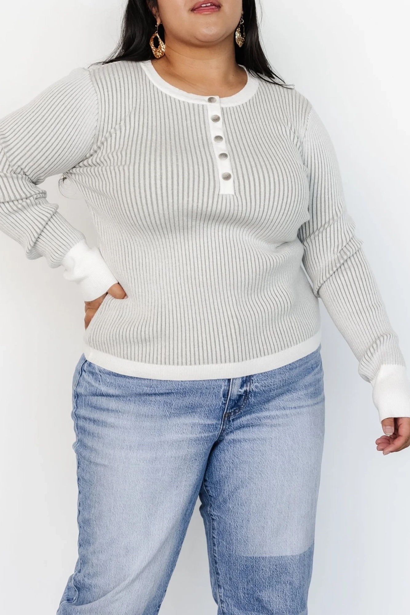 Minimalist Design Sense Gray Texture Top