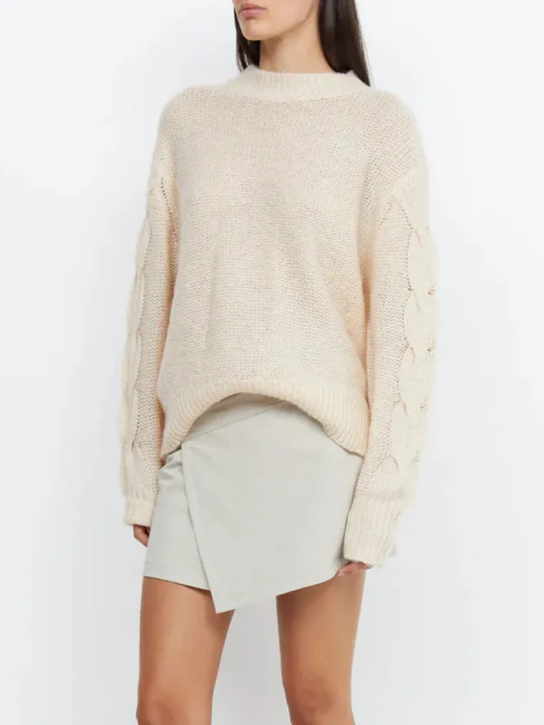 Cable Detail Loose Knit Jumper