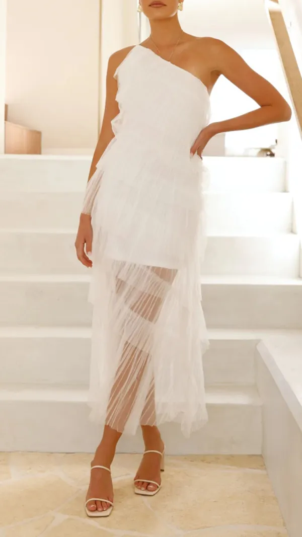 Partially Lined Maxi Dress