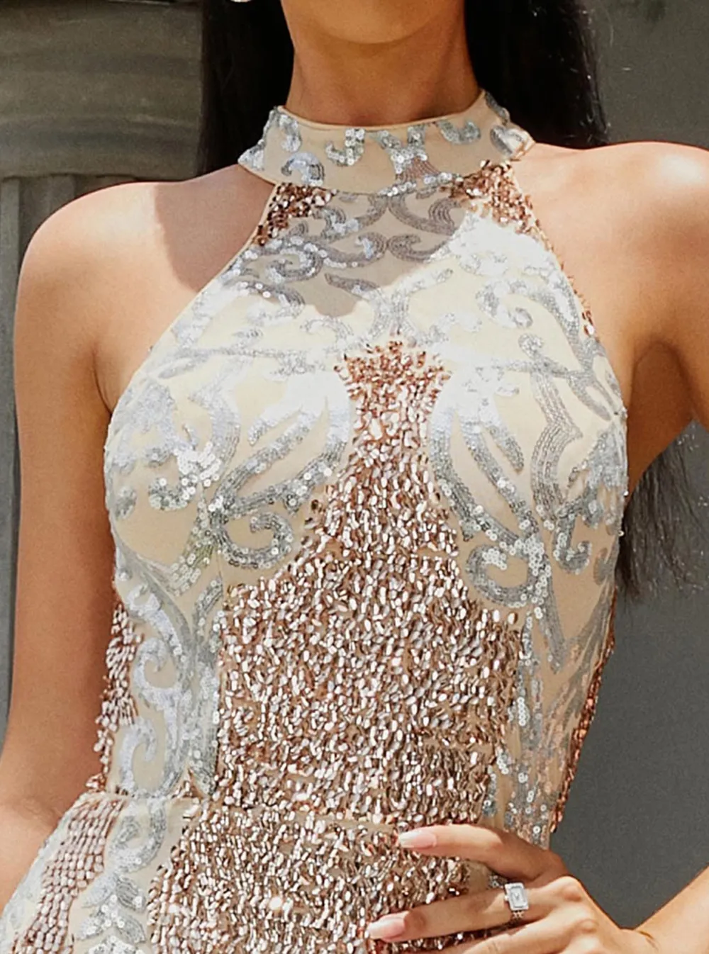 Cold Shoulder Bodycon Mini Dress