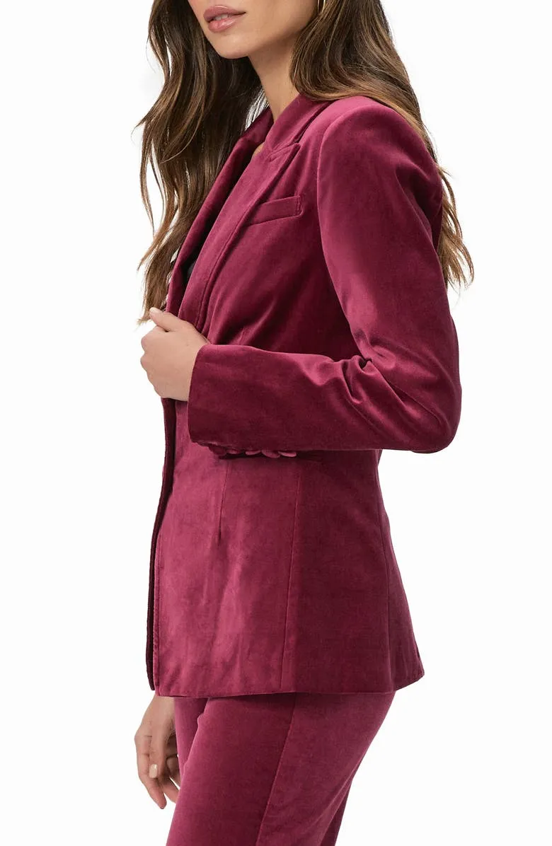 Chelsee Stretch Velvet Blazer