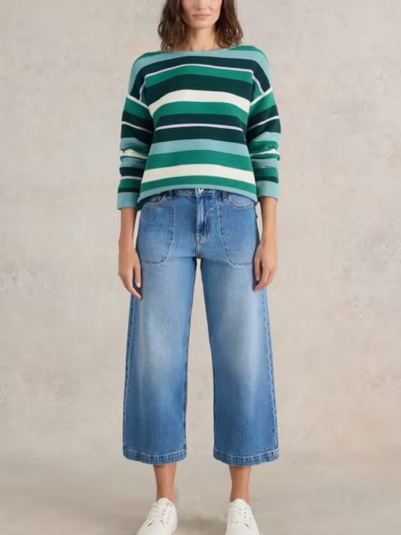 Crew Neck Striped Jumper