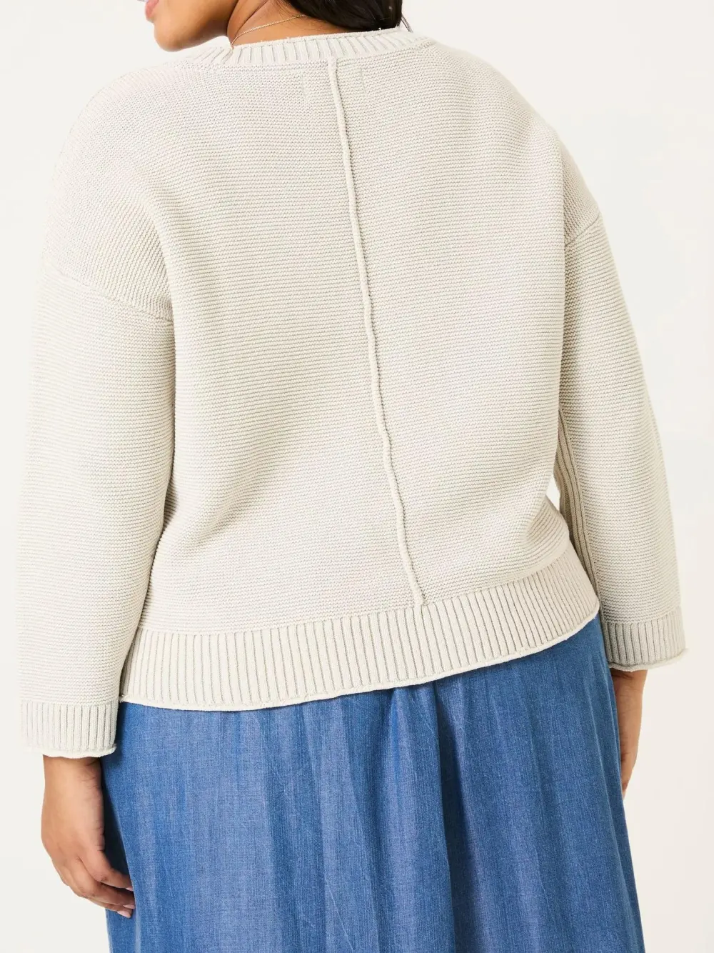 Casual Laundered Knitted 100% Cotton Jumper