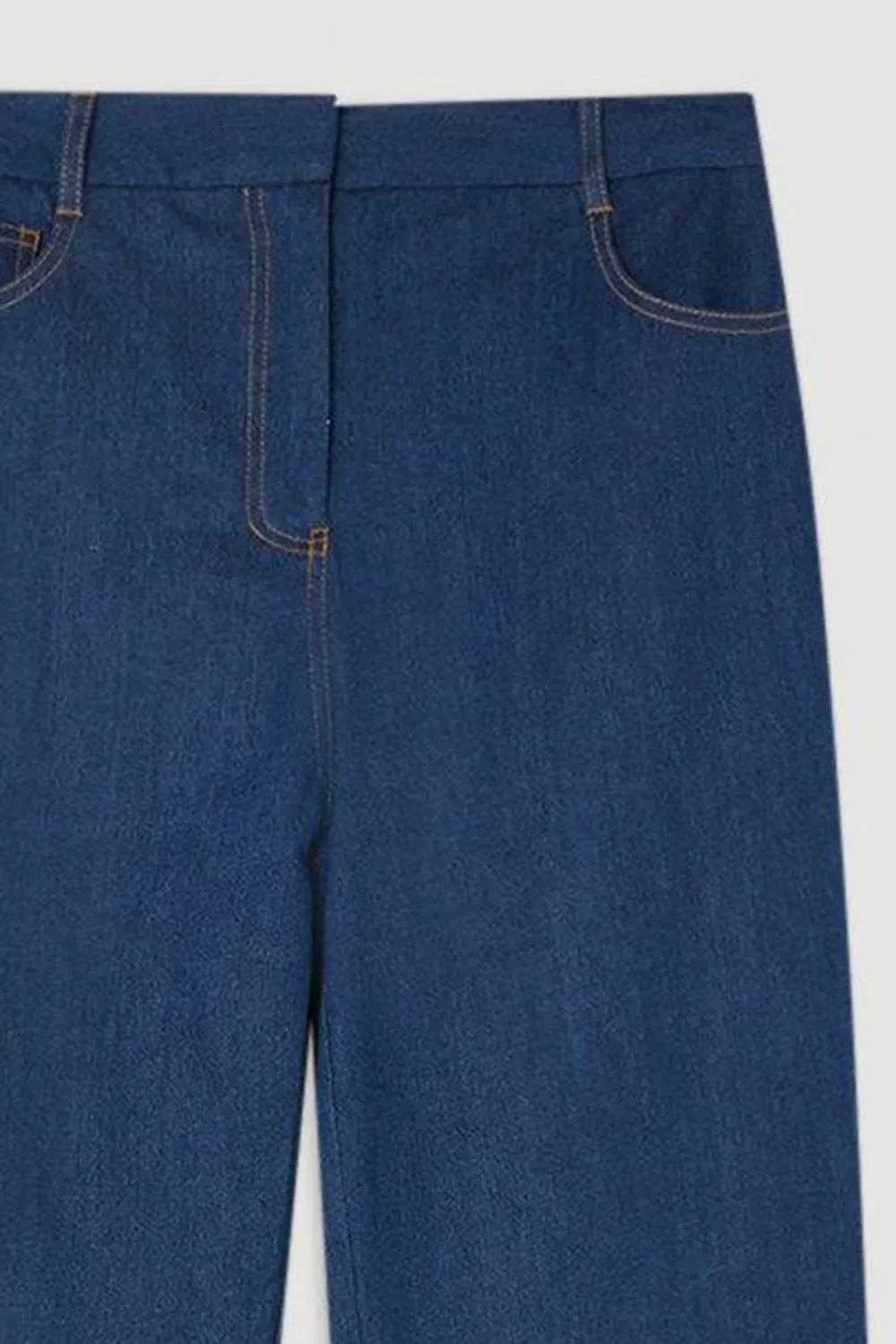Mid Rise Straight Leg Denim Jeans