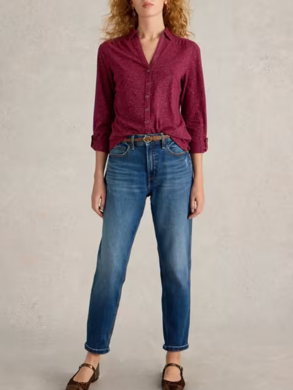 Lapel Sparkle Shirt