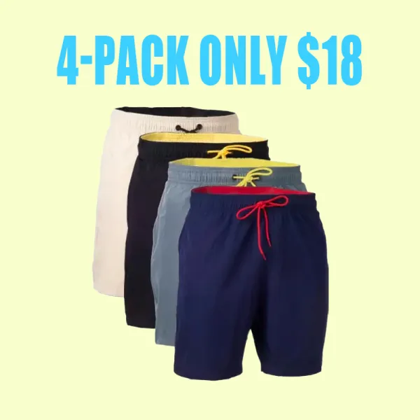 Men’s Quick-Dry Colorblock Athletic Shorts – Water-Repellent, Breathable & Stylish