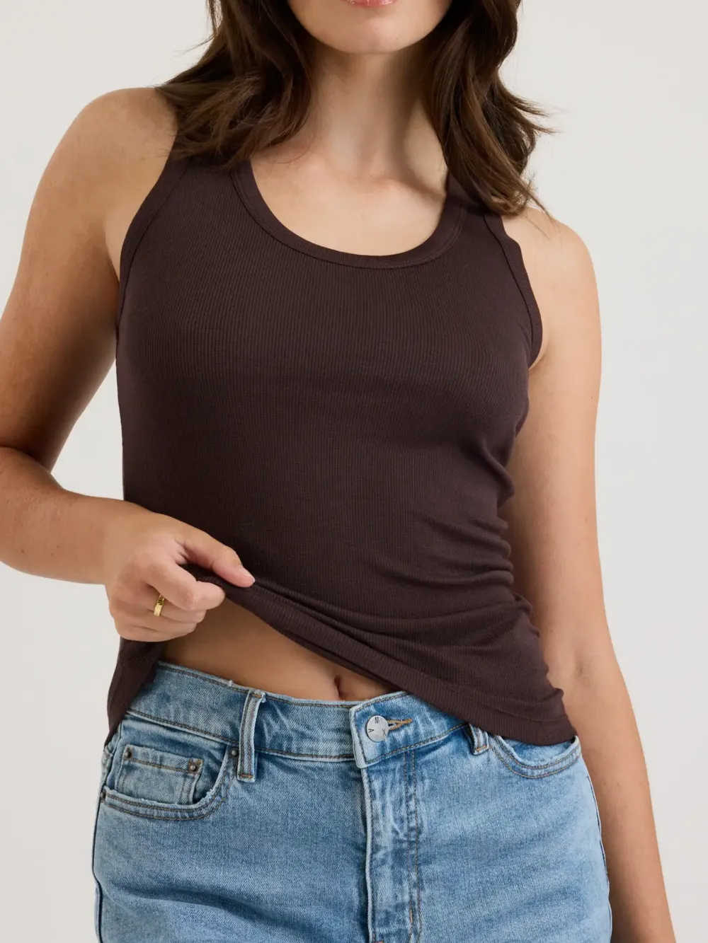 Multicolor Ribbed Tank
