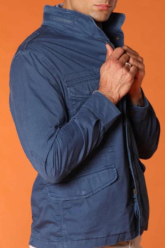 Lightweight Cotton Twill Men's Blue Jacket
