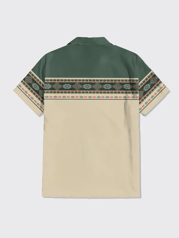 Aztec Pattern Design Button Up Shirt