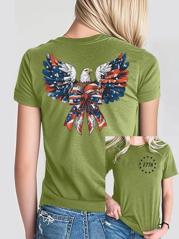 Woman'S 1776 Independence Day Print Short-Sleeved T-Shirt