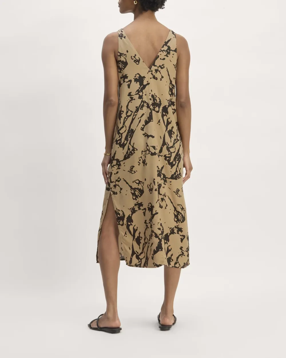V Neck Midi Slip Dress