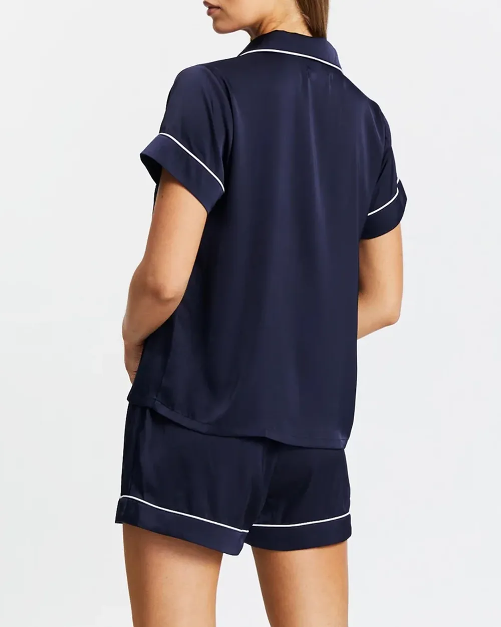 Short Satin Shirt PJ Set