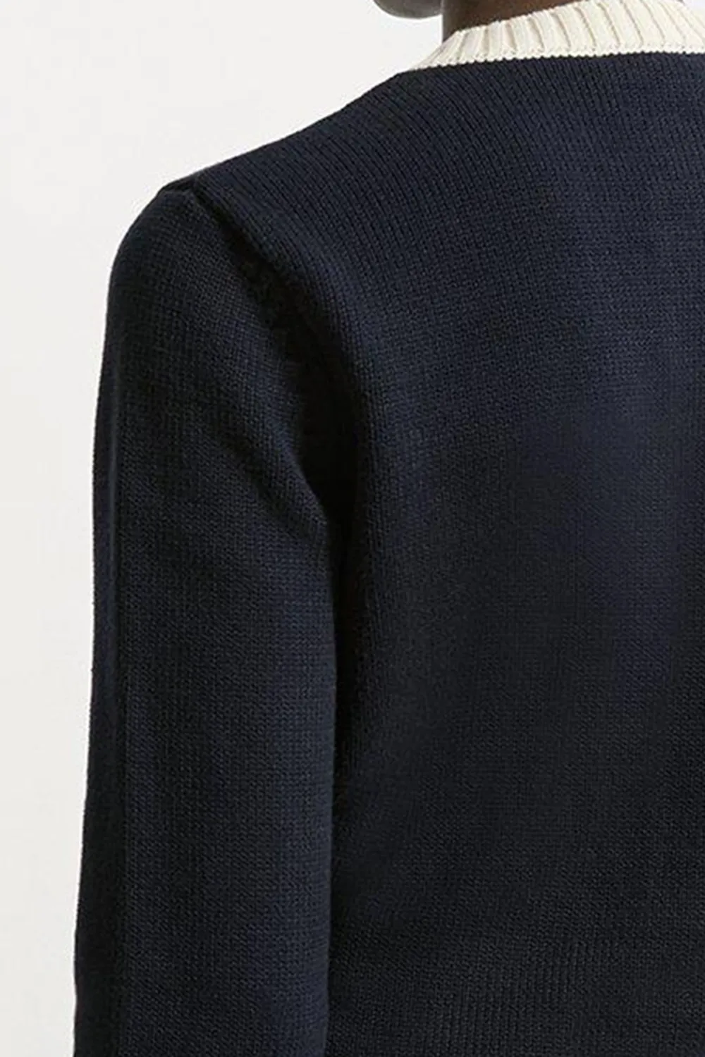 Cotton Cropped Knit Boxy Cardigan