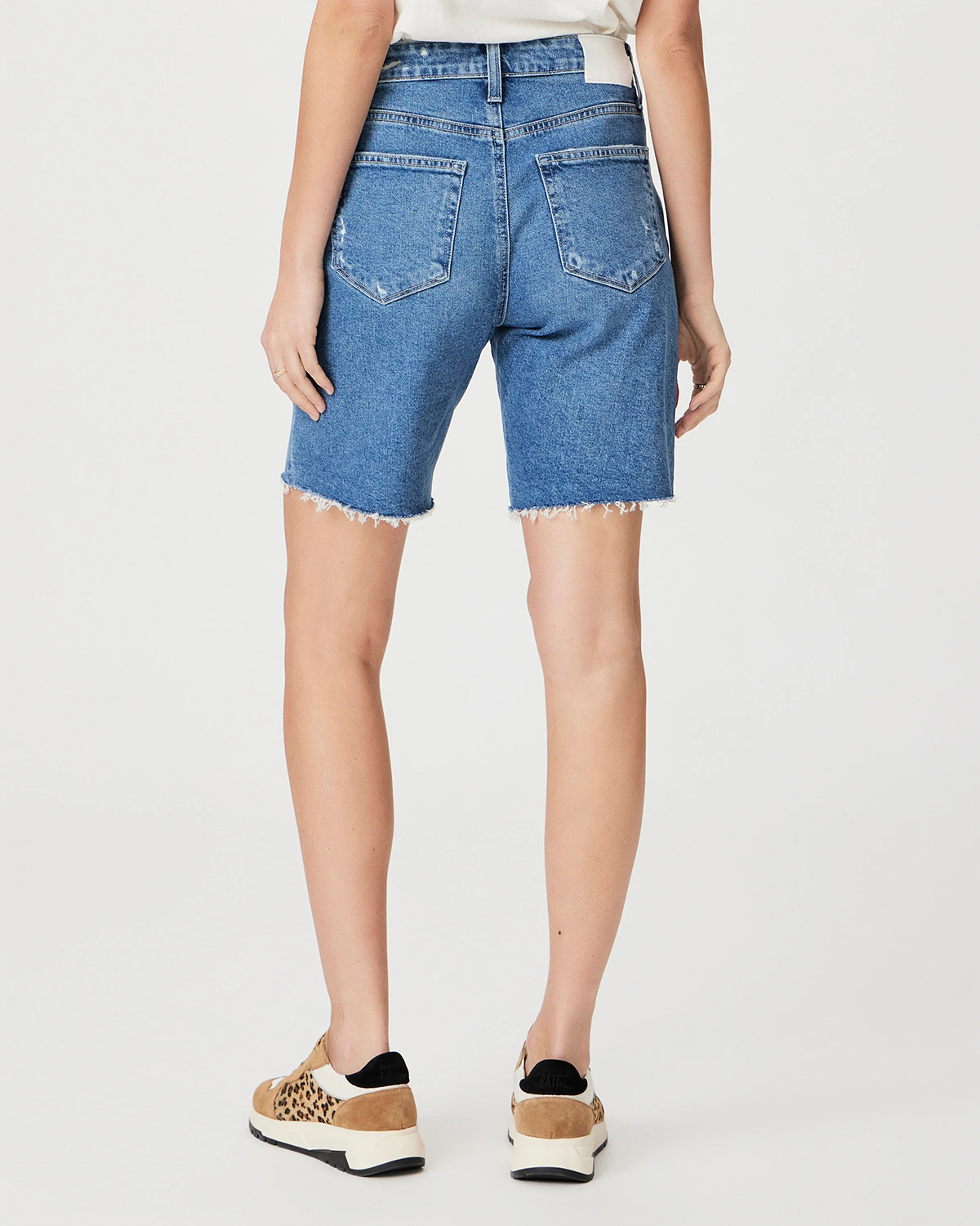 Light Blue Denim Distressed Shorts