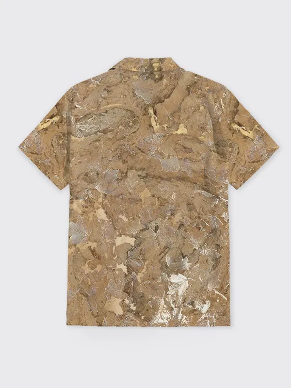 Natural Vegetation Printing Button Up Shirt