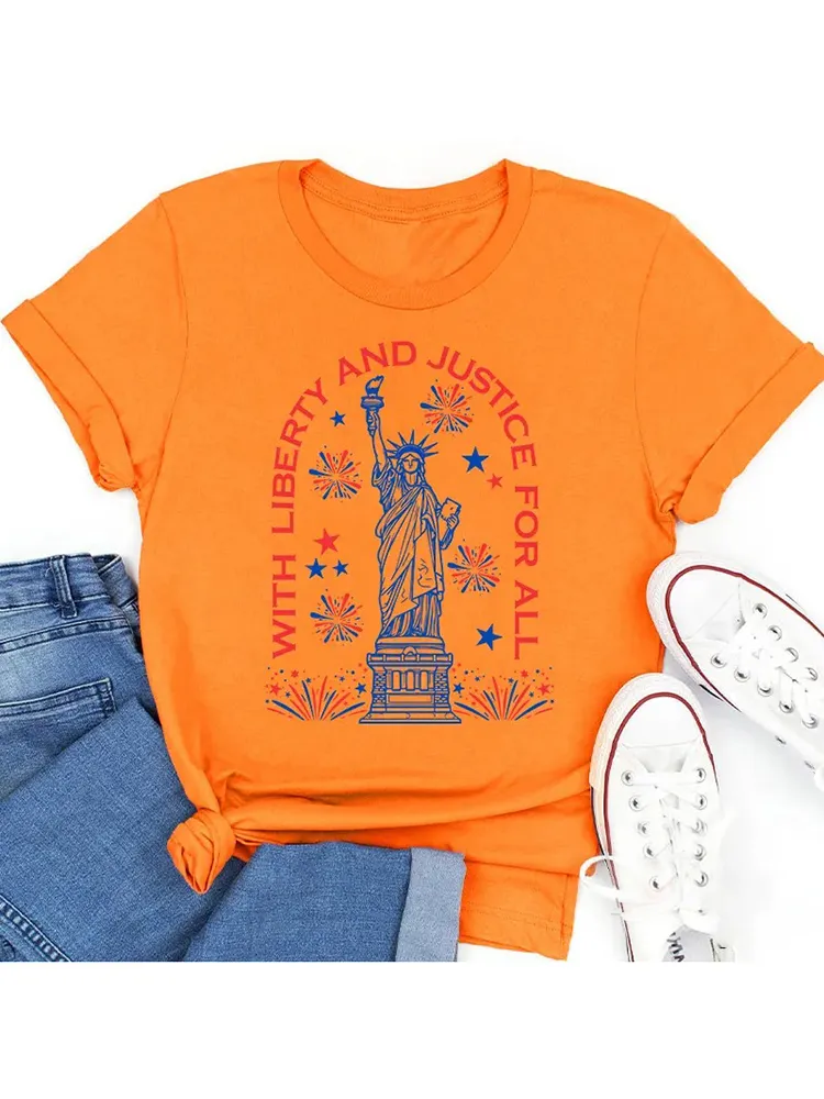 With Liberty And Justice For All Teacher T-Shirt