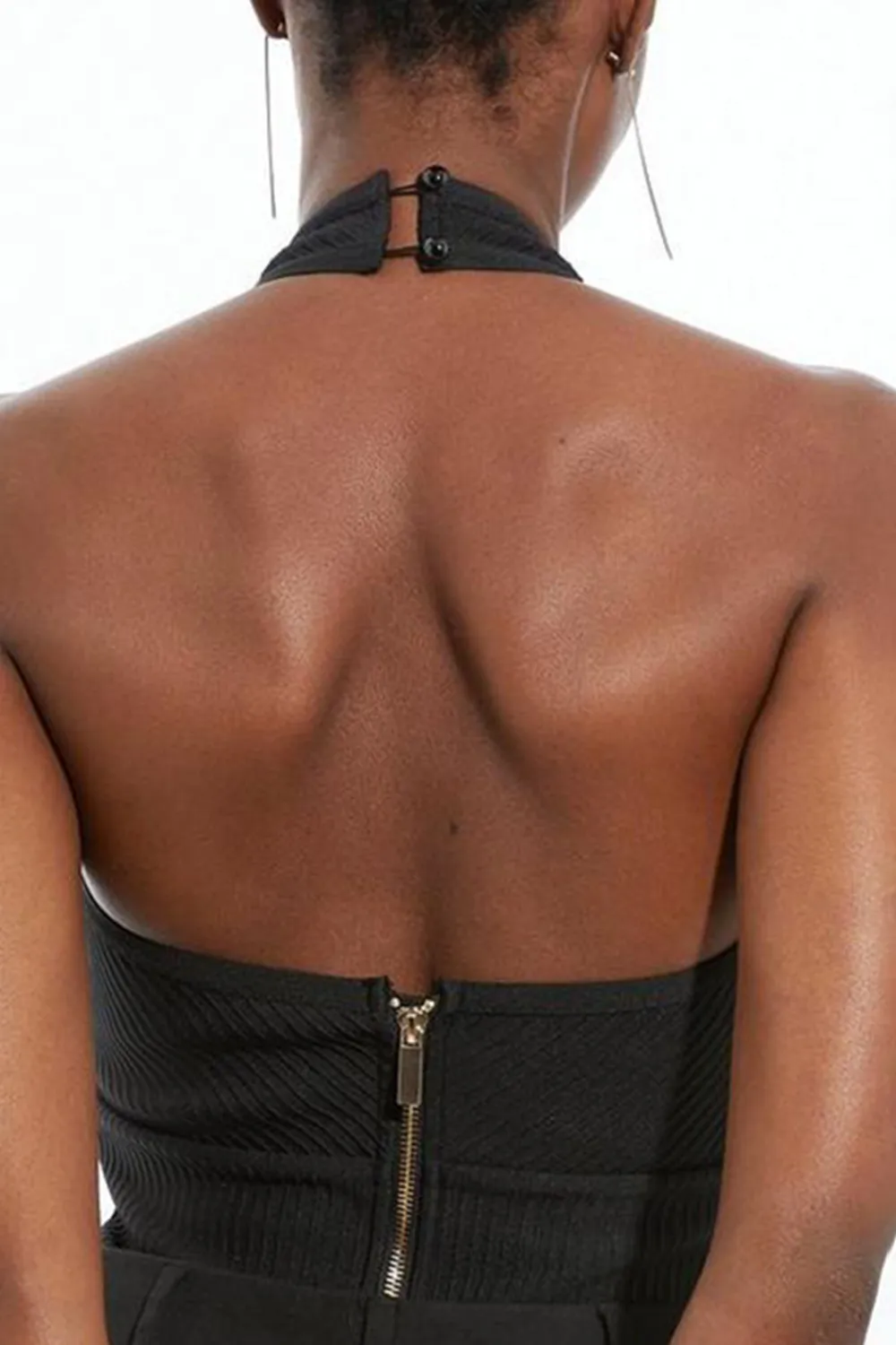 Halter Neck Knit Bodysuit